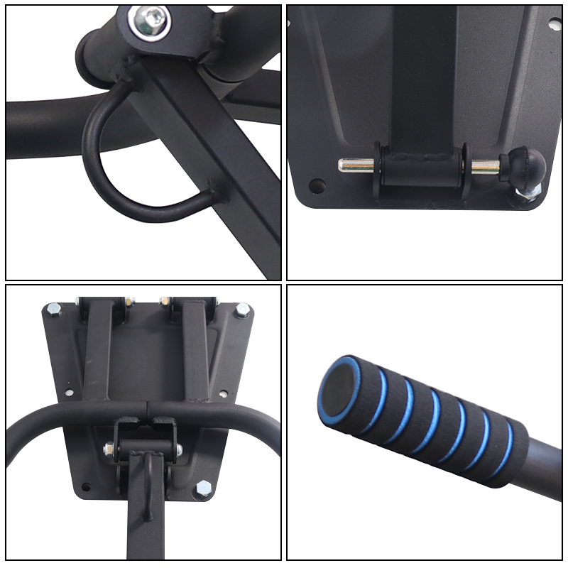 Foldable Wall Mounted Pull Up Bar with Four Grip Positions