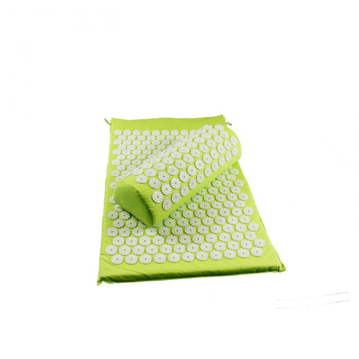 ACUPUNCTURE MAT & PILLOW SET.GREEN