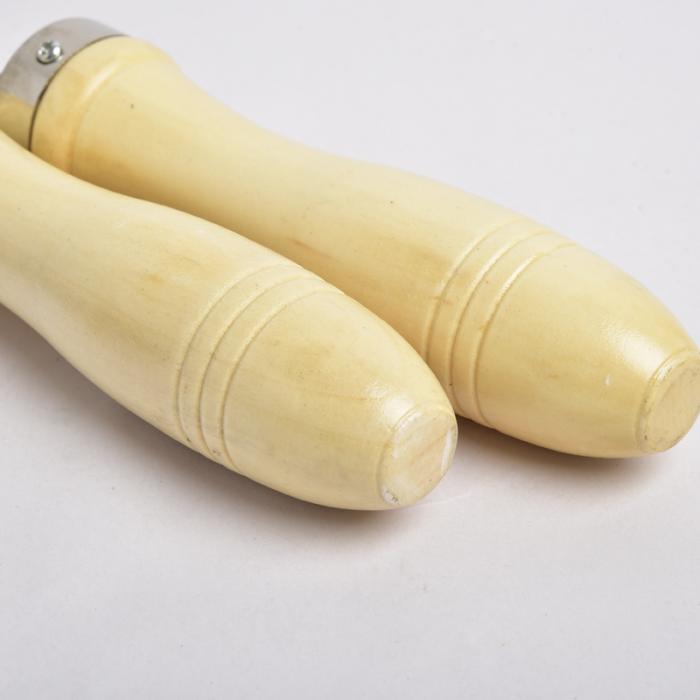 Leather Jump Rope with Wood Handles