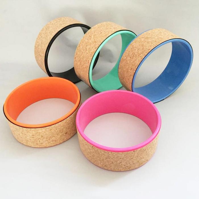 Cork yoga wheel