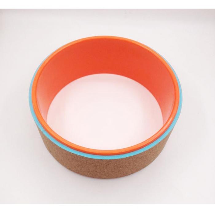 Cork yoga wheel