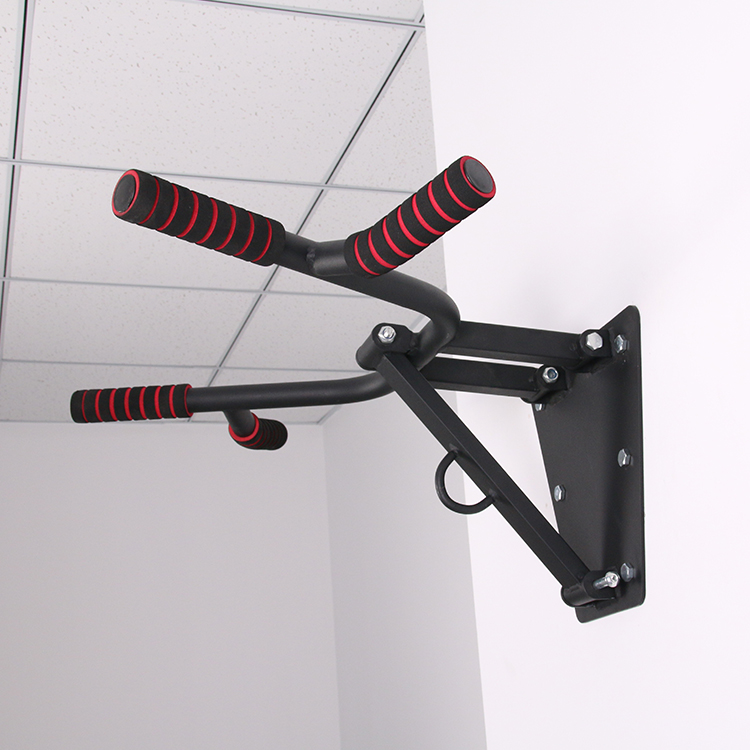 Foldable Wall Mounted Pull Up Bar with Four Grip Positions