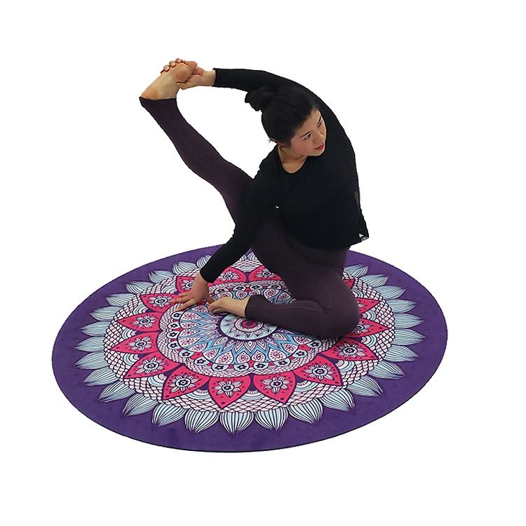 Suede & Natural Rubber Yoga Mat for Yoga Pilates and Fitness