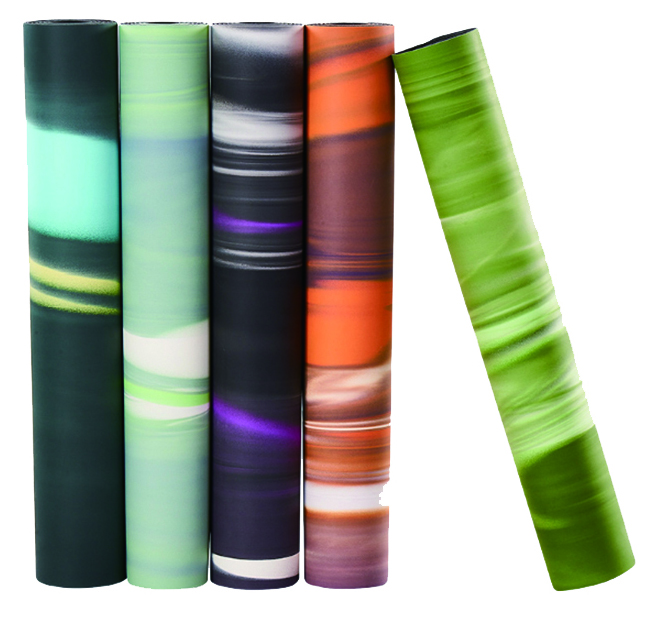 Tie dye color pu yoga mat