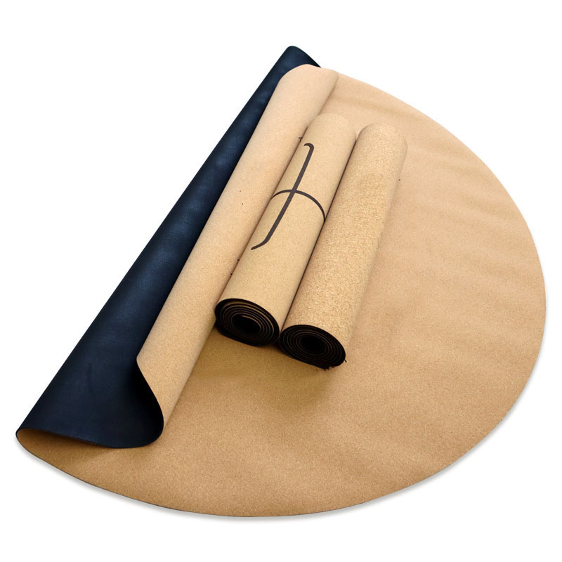 Cork rubber printing yoga mat