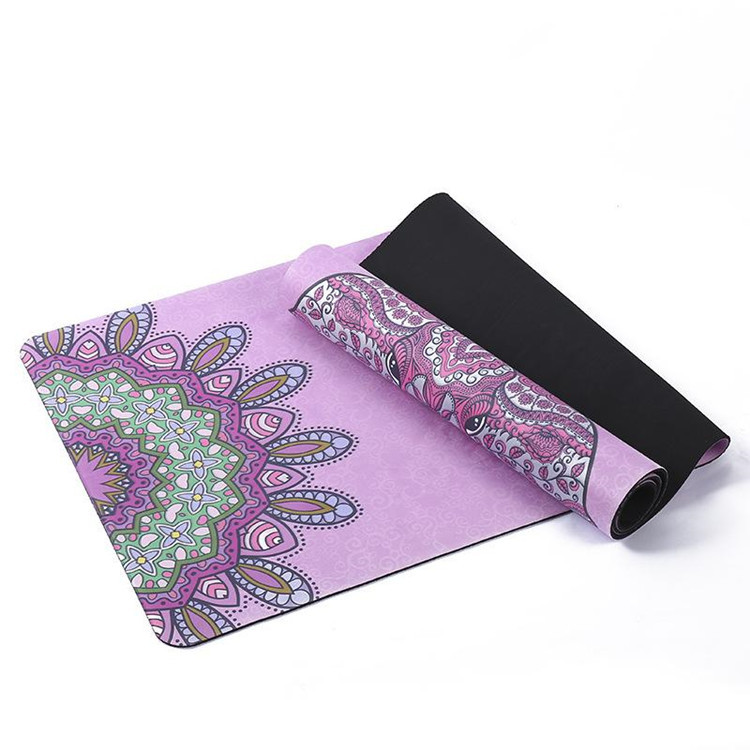 Suede & Natural Rubber Yoga Mat for Yoga Pilates and Fitness