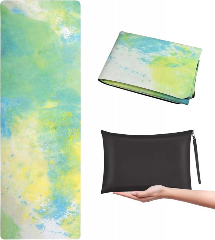 Suede & Natural Rubber Yoga Mat for Yoga Pilates and Fitness